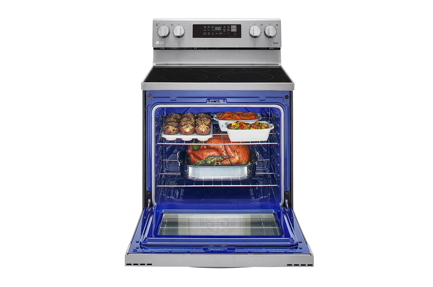 Lg LREL6323S 6.3 cu. ft. Smart Wi-Fi Enabled Fan Convection Electric Range with Air Fry & EasyClean®