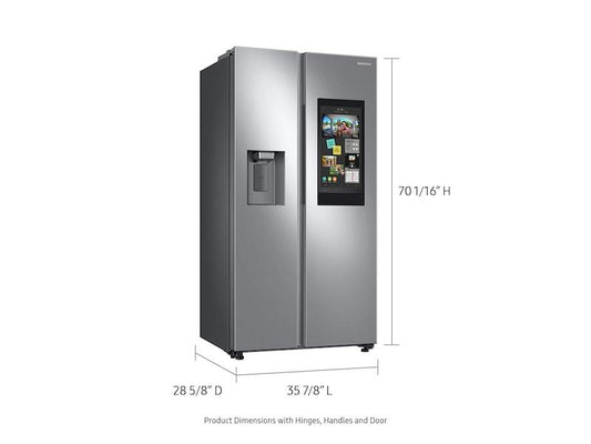 Samsung RS22T5561SR 22 cu. ft. Counter Depth Side-by-Side Refrigerator with Touch Screen Family Hub™ in Stainless Steel