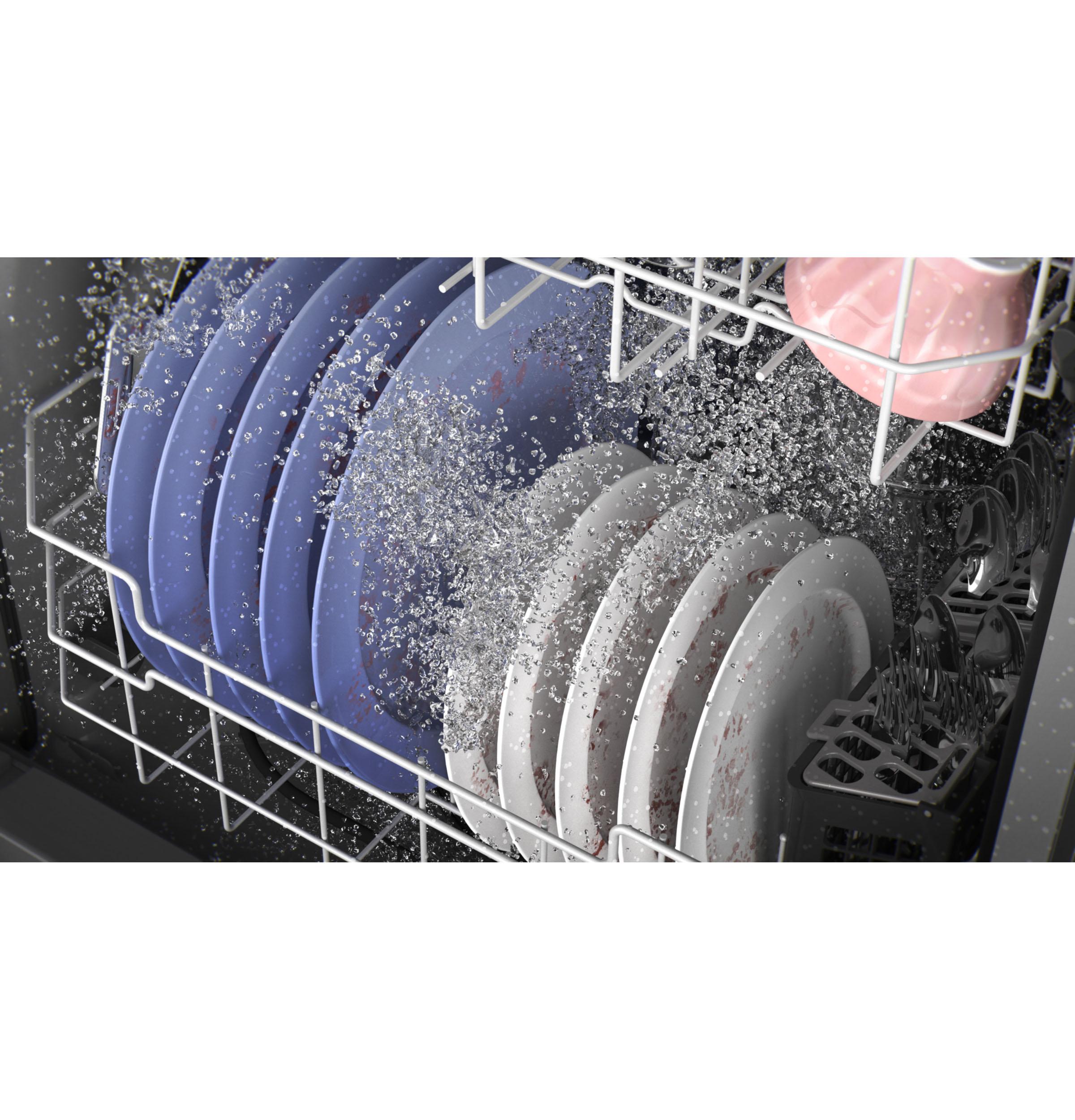 GDT550PGRWW GE® ENERGY STAR® Top Control with Plastic Interior Dishwasher with Sanitize Cycle & Dry Boost