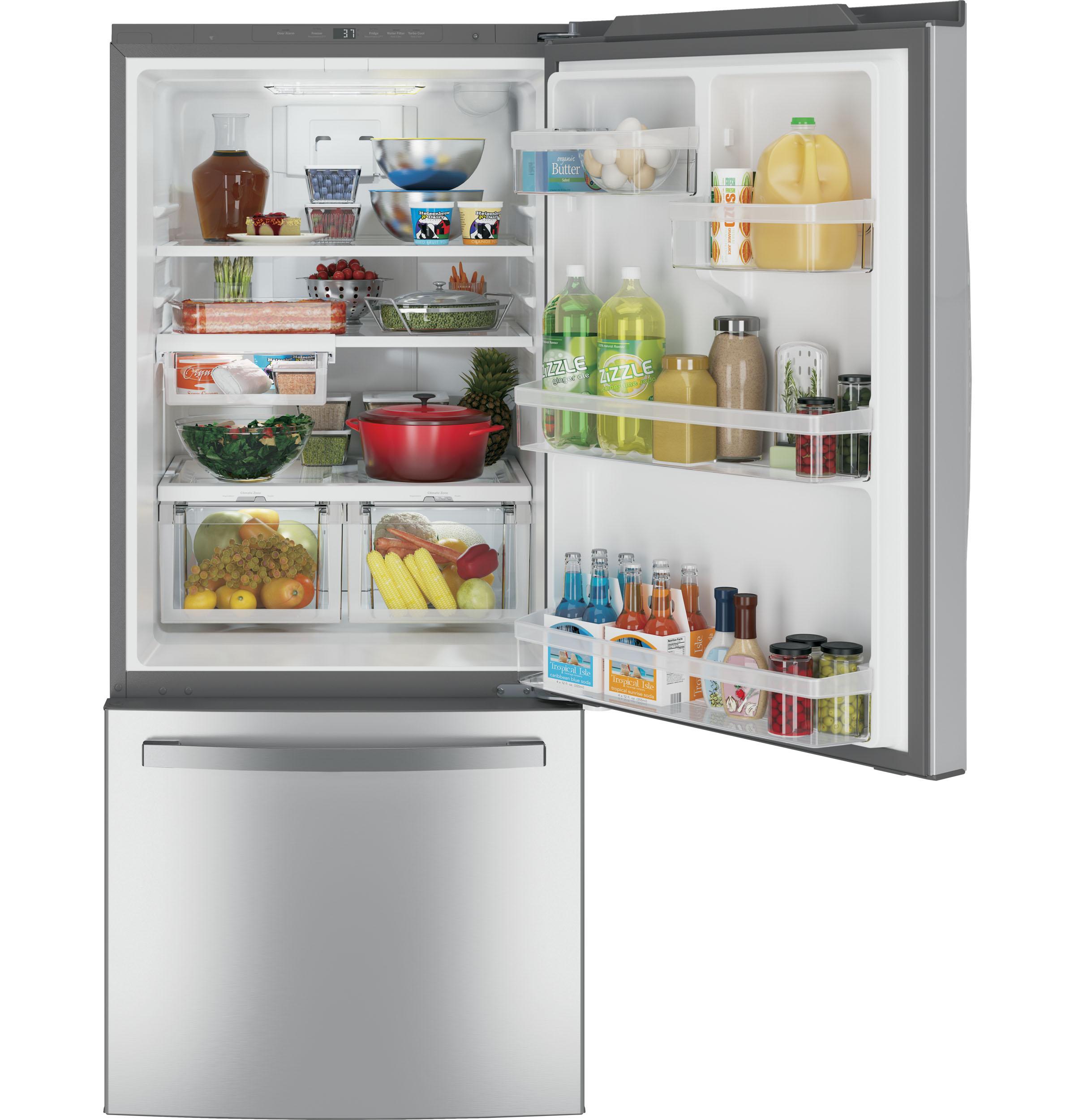 GE® ENERGY STAR® 21.0 Cu. Ft. Bottom-Freezer Refrigerator