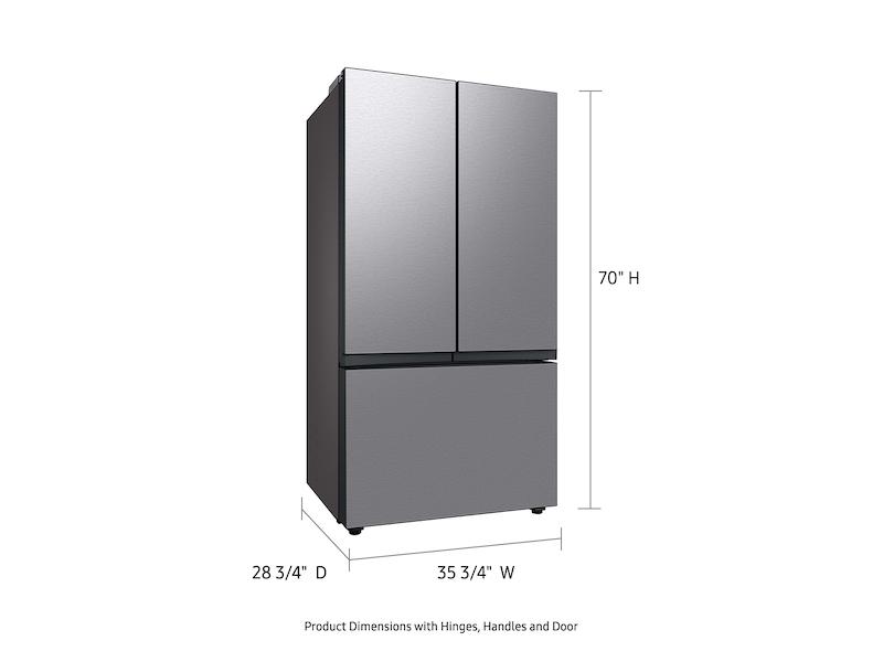 Samsung RF24BB6600QLAA Bespoke 3-Door French Door Refrigerator (24 cu. ft.) with Beverage Center™ in Stainless Steel