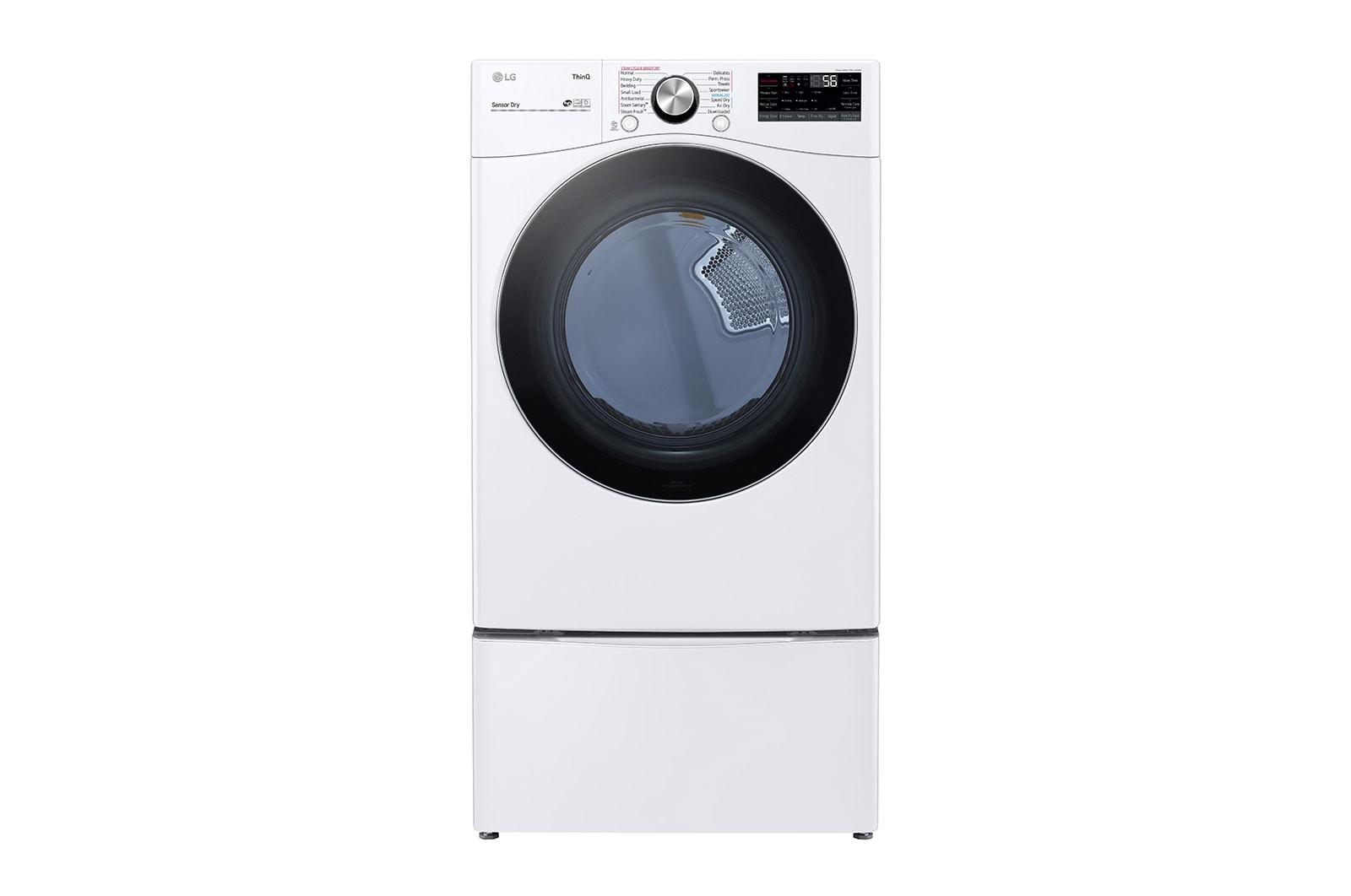 Lg 7.4 cu. ft. Ultra Large Capacity Smart wi-fi Enabled Front Load Gas Dryer with TurboSteam™ and Built-In Intelligence