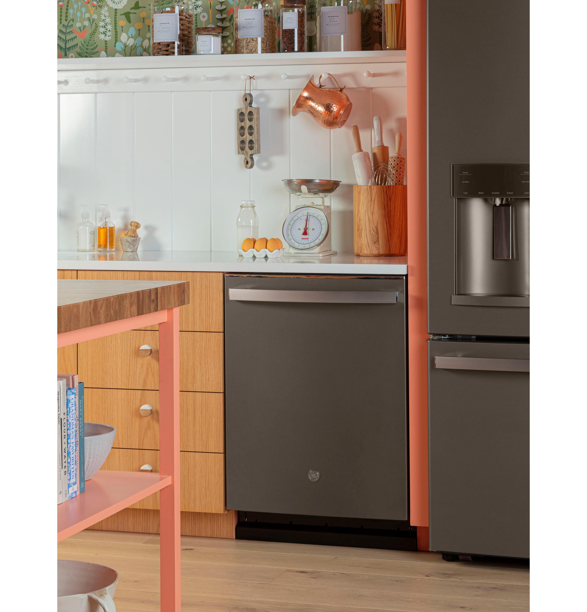 GE® Top Control with Stainless Steel Interior Dishwasher with Sanitize Cycle & Dry Boost with Fan Assist