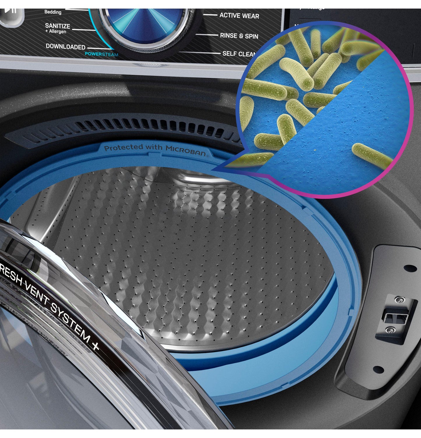 GE Profile™ 5.3 cu. ft. Capacity Smart Front Load ENERGY STAR® Steam Washer with Adaptive SmartDispense™ UltraFresh Vent System Plus™ with OdorBlock™