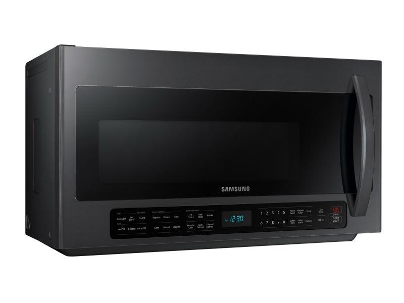 Samsung 2.1 cu. ft. Over-the-Range Microwave with Sensor Cooking in Fingerprint Resistant Black Stainless Steel