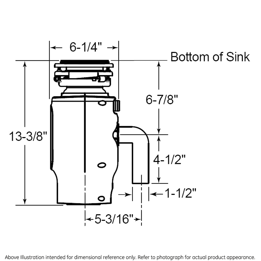 GE® 1/2 HP Disposall Green Continuous Feed Garbage Disposer Corded