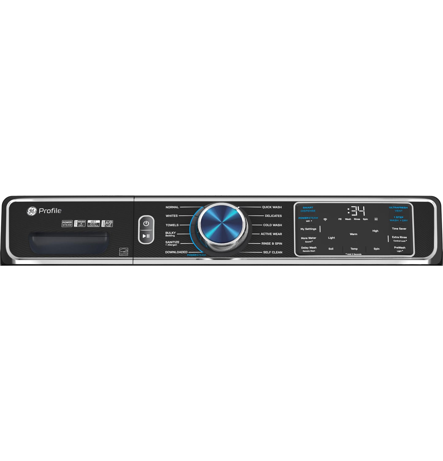 GE Profile™ 5.3 cu. ft. Capacity Smart Front Load ENERGY STAR® Steam Washer with Adaptive SmartDispense™ UltraFresh Vent System Plus™ with OdorBlock™