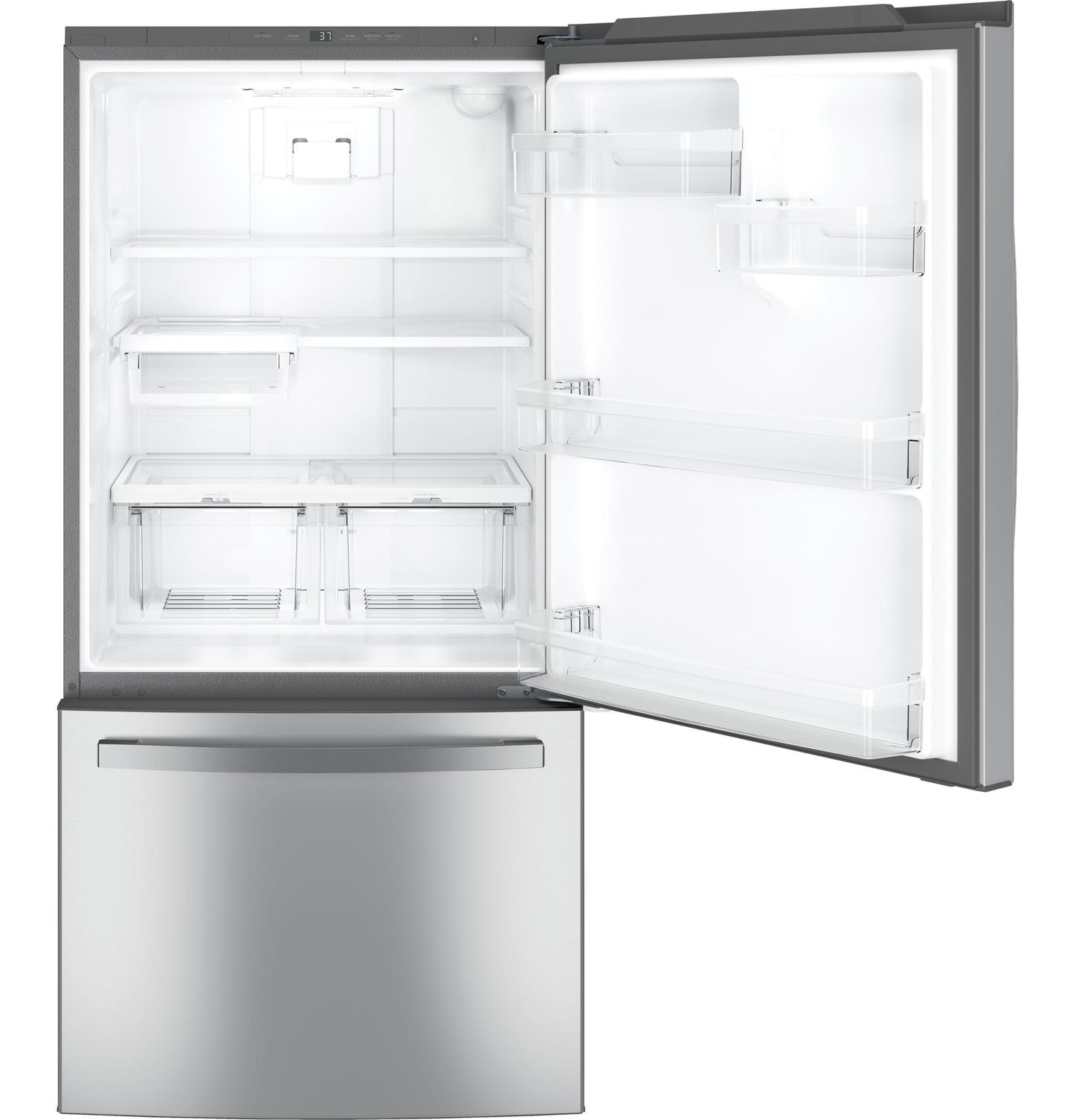 GDE25EYKFS GE® ENERGY STAR® 24.8 Cu. Ft. Bottom-Freezer Drawer Refrigerator