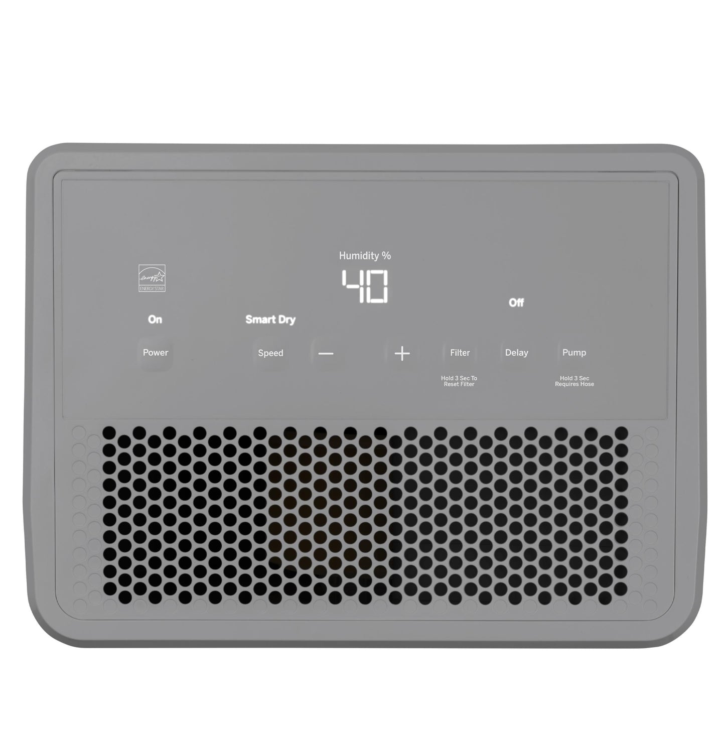 GE® ENERGY STAR® 50 Pint Portable Dehumidifier with Built-in Pump and Smart Dry for Wet Spaces