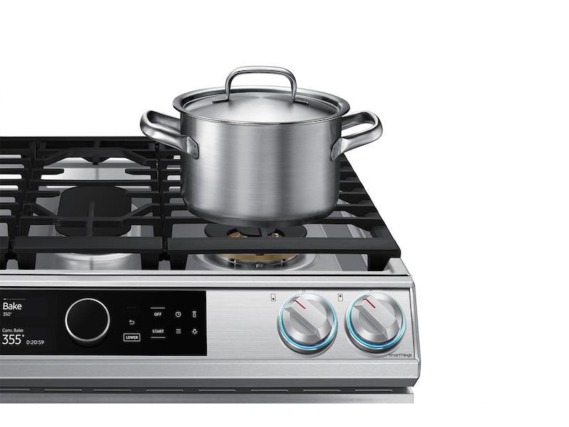 Samsung 6.0 cu ft. Smart Slide-in Gas Range with Flex Duo™, Smart Dial