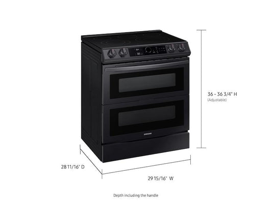 Samsung NE63T8751SG 6.3 cu ft. Smart Slide-in Electric Range with Smart Dial, Air Fry, & Flex Duo™ in Black Stainless Steel