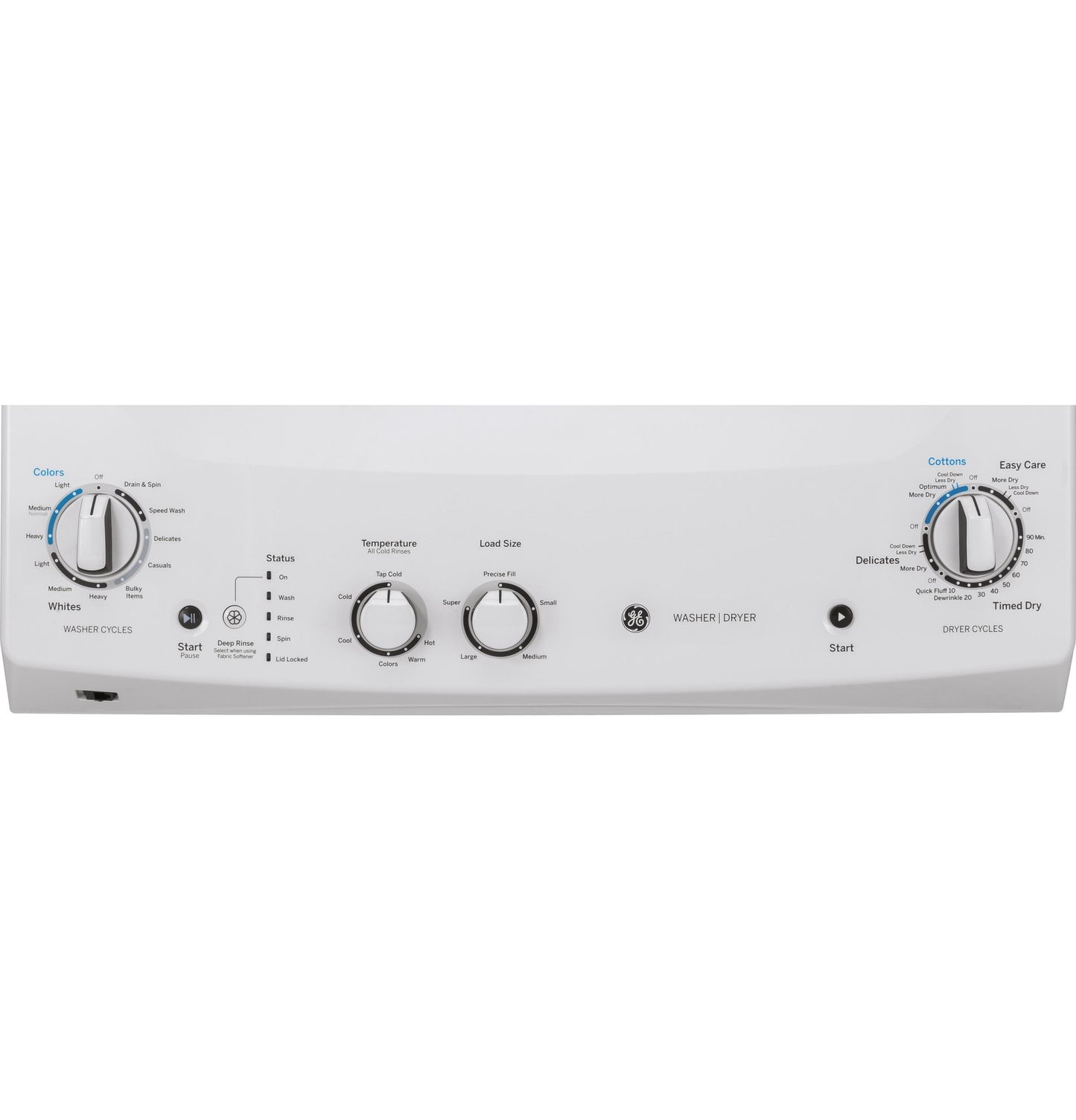 GUD27ESSMWW GE Unitized Spacemaker® 3.8 cu. ft. Capacity Washer with Stainless Steel Basket and 5.9 cu. ft. Capacity Electric Dryer