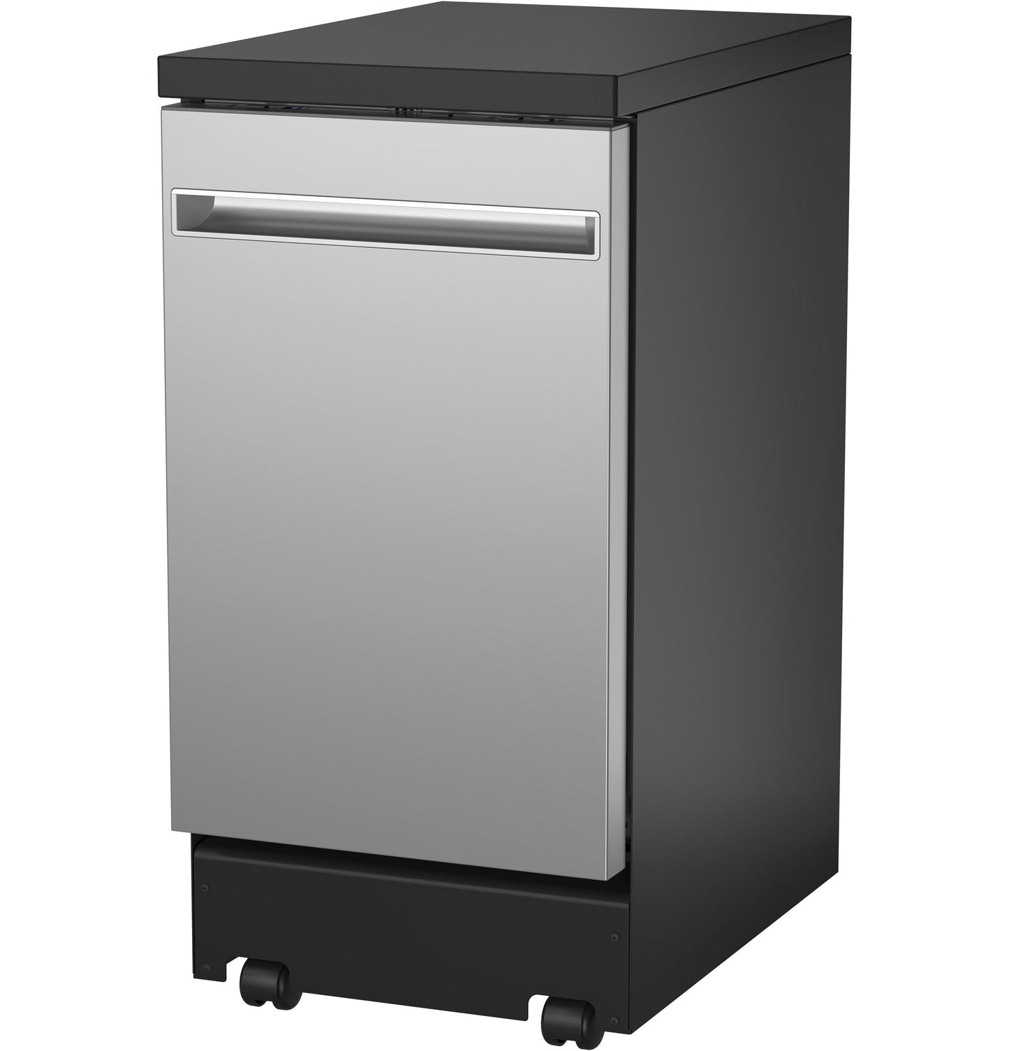 GPT145SSLSS GE® ENERGY STAR® 18" Stainless Steel Interior Portable Dishwasher with Sanitize Cycle