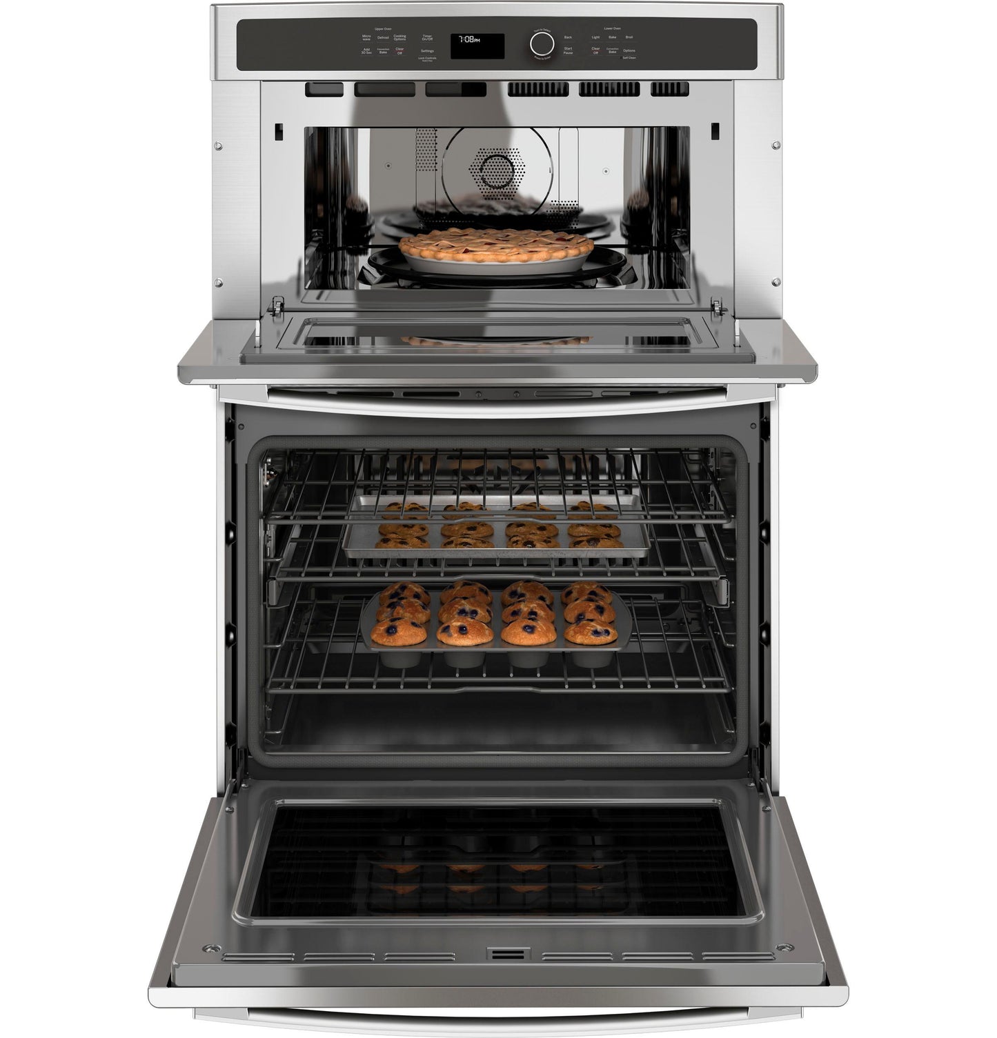 PT7800SHSS GE Profile™ 30" Built-In Combination Convection Microwave/Convection Wall Oven