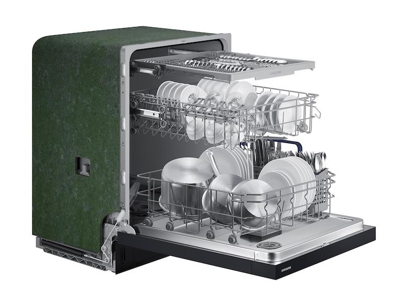 Front Control 51 dBA Dishwasher with Hybrid Interior in Black