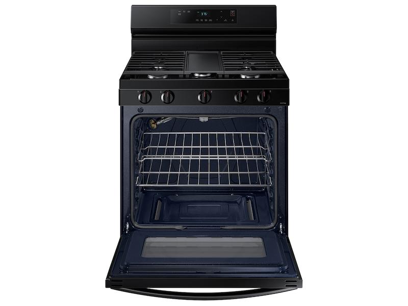 Samsung NX60A6111SB 6.0 cu. ft. Smart Freestanding Gas Range with Integrated Griddle in Black