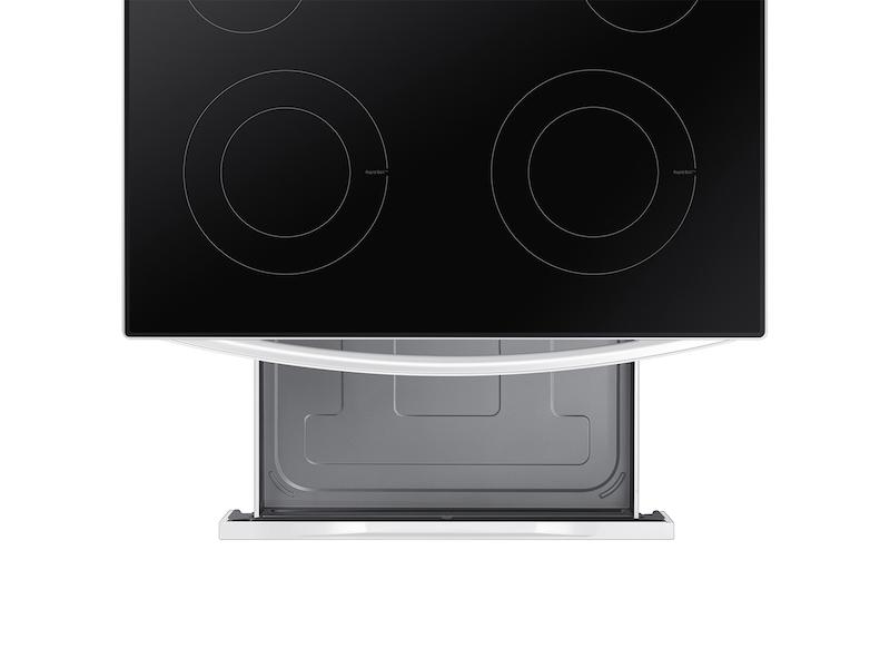 6.3 cu. ft. Smart Freestanding Electric Range with Steam Clean in White