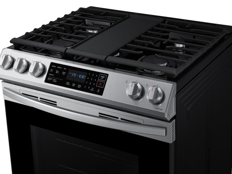 Samsung 6.0 cu. ft. Smart Slide-in Gas Range with Convection in Stainless Steel