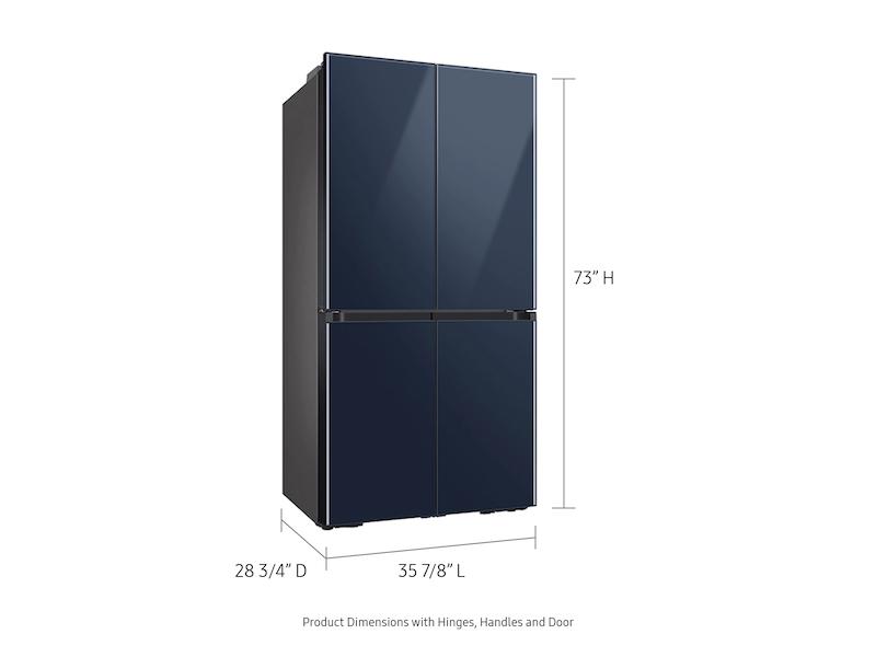 Bespoke Counter Depth 4-Door Flex™ Refrigerator (23 cu. ft.) in Navy Glass