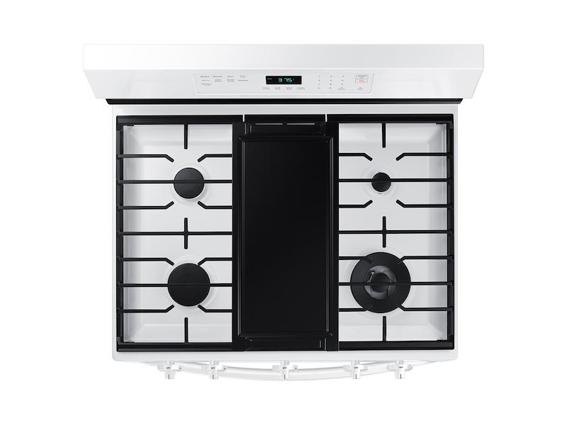 6.0 cu. ft. Smart Freestanding Gas Range with Integrated Griddle in White