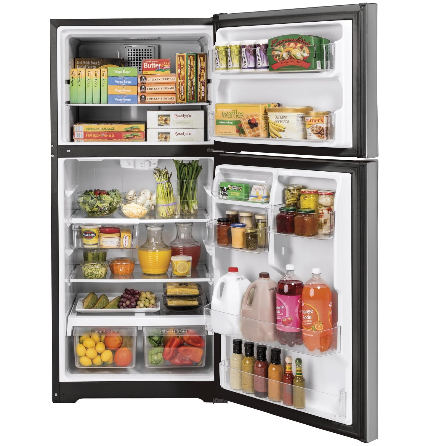 GTE19JSNRSS GE® ENERGY STAR® 19.2 Cu. Ft. Top-Freezer Refrigerator