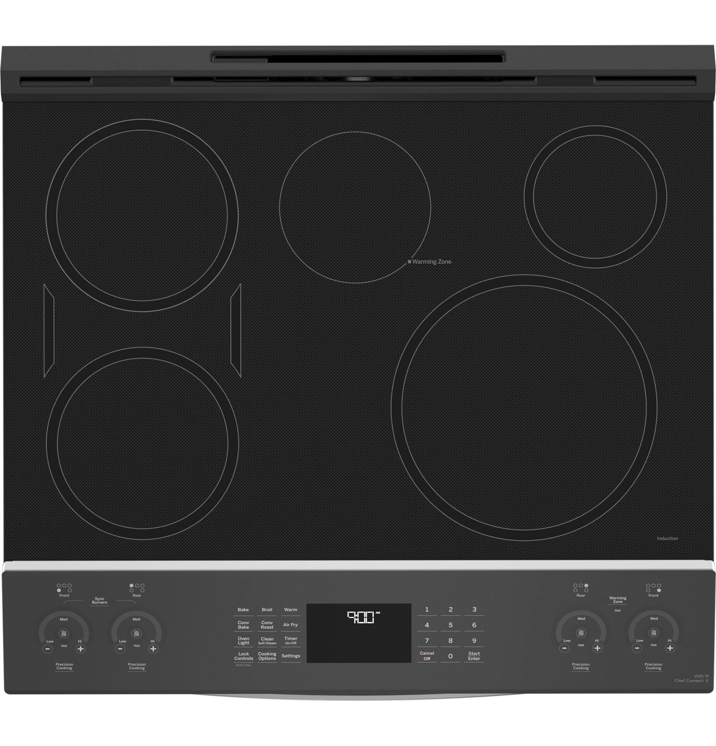 PHS930YPFS GE Profile™ 30" Smart Slide-In Fingerprint Resistant Front-Control Induction and Convection Range with No Preheat Air Fry