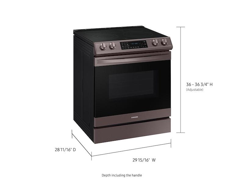 Samsung NE63T8511ST 6.3 cu. ft. Smart Slide-in Electric Range with Air Fry in Tuscan Stainless Steel