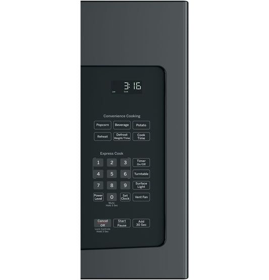 JNM3163DJBB GE® 1.6 Cu. Ft. Over-the-Range Microwave Oven with Recirculating Venting