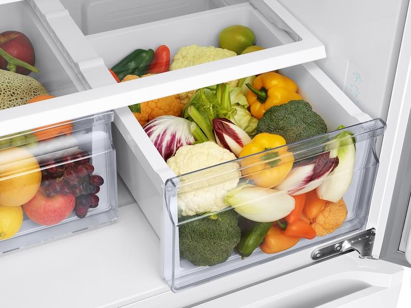 19.5 cu. ft. Smart 3-Door French Door Refrigerator in White