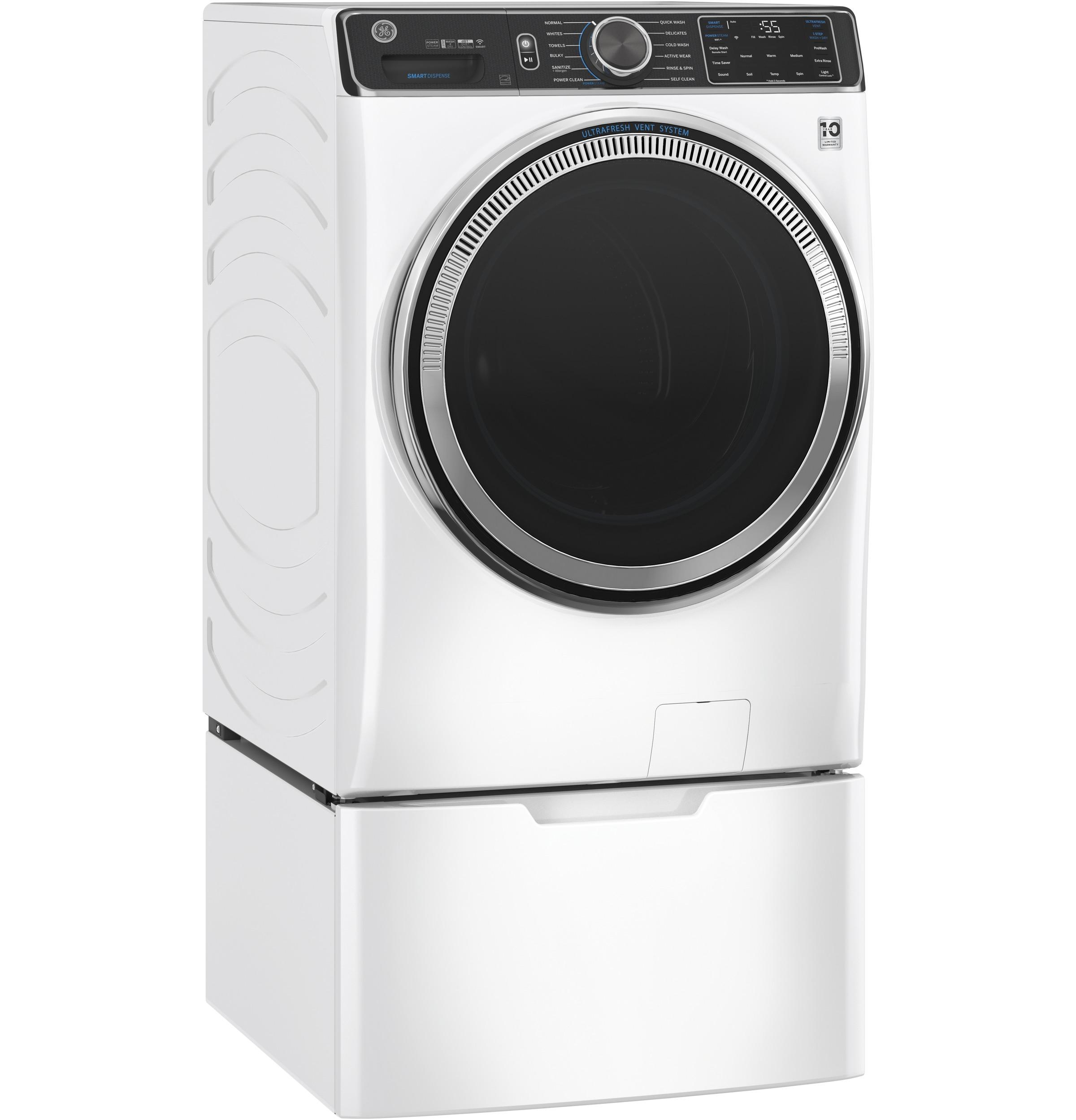 GE® ENERGY STAR® 5.0 cu. ft. Capacity Smart Front Load Steam Washer with SmartDispense™ UltraFresh Vent System with OdorBlock™ and Sanitize Allergen