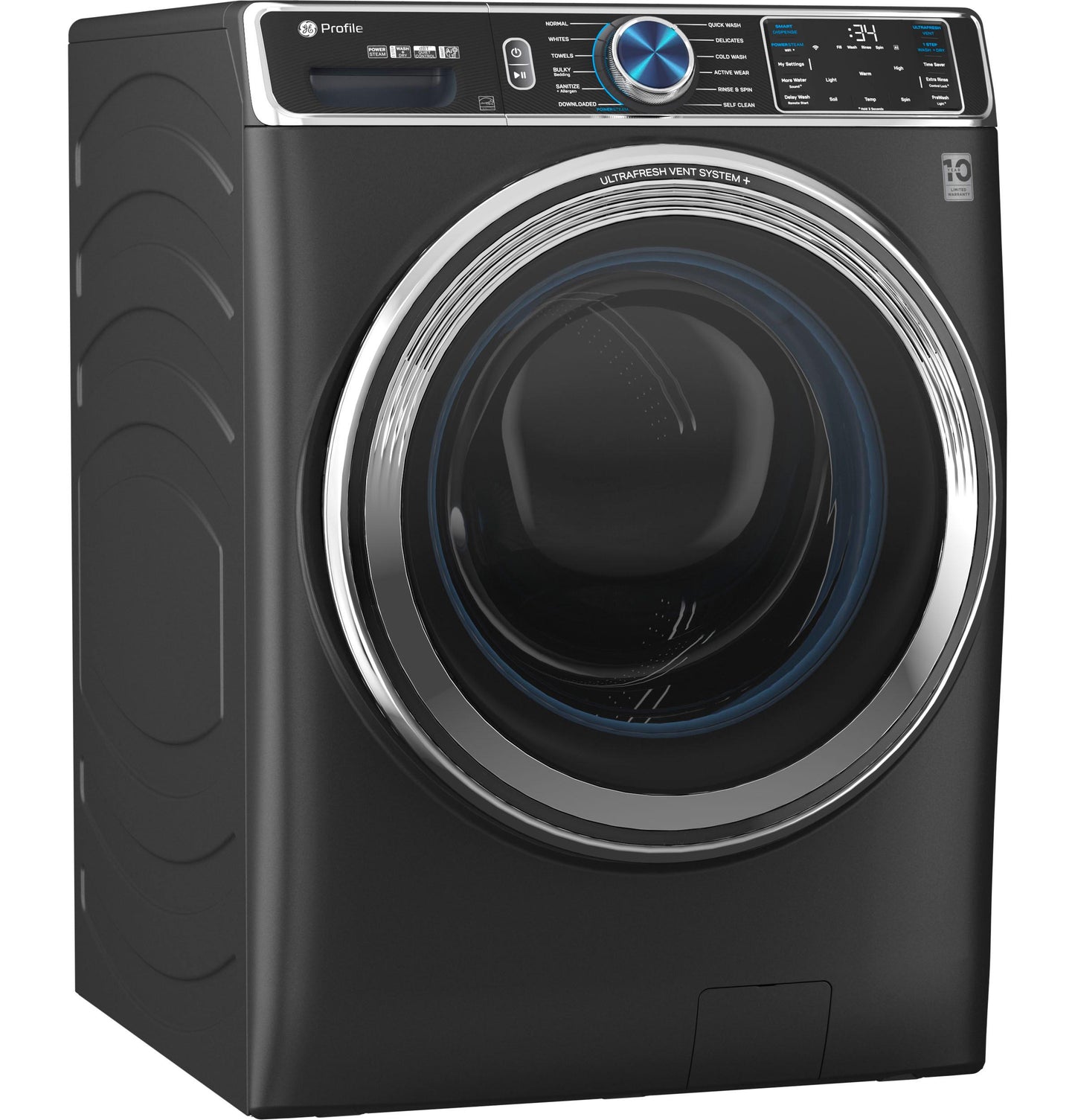 GE Profile™ 5.3 cu. ft. Capacity Smart Front Load ENERGY STAR® Steam Washer with Adaptive SmartDispense™ UltraFresh Vent System Plus™ with OdorBlock™