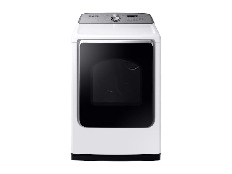 Samsung DVE54R7600W DV7600 7.4 cu. ft. Electric Dryer with Steam Sanitize+ in White