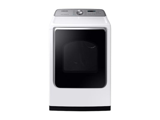Samsung DVE54R7600W DV7600 7.4 cu. ft. Electric Dryer with Steam Sanitize+ in White