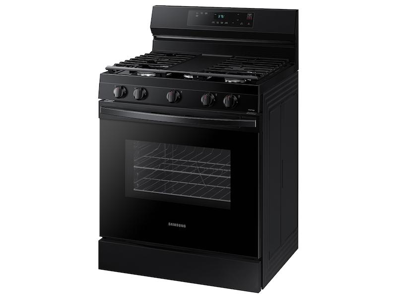 Samsung NX60A6111SB 6.0 cu. ft. Smart Freestanding Gas Range with Integrated Griddle in Black