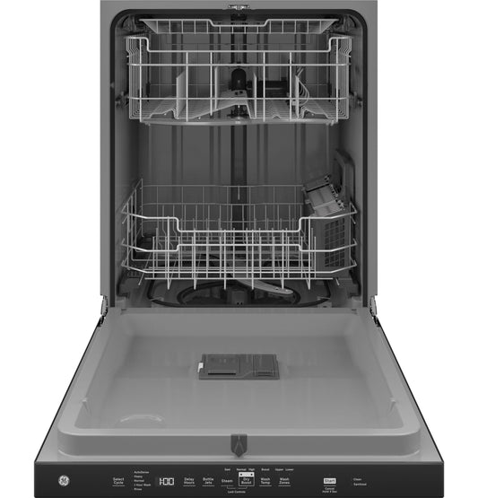 GDP630PGRBB GE® ENERGY STAR® Top Control with Plastic Interior Dishwasher with Sanitize Cycle & Dry Boost