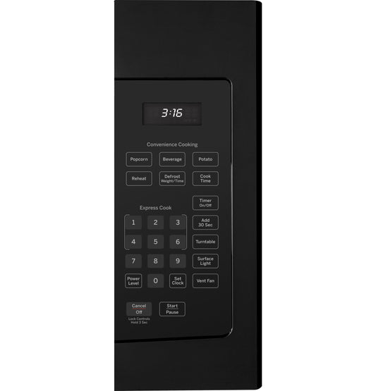 JVM3160DFBB GE® 1.6 Cu. Ft. Over-the-Range Microwave Oven