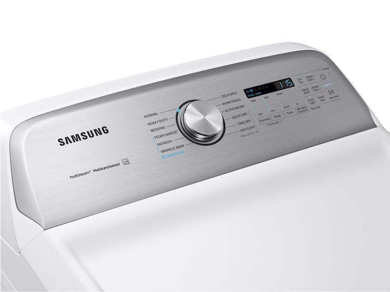 Samsung DVE54R7600W DV7600 7.4 cu. ft. Electric Dryer with Steam Sanitize+ in White