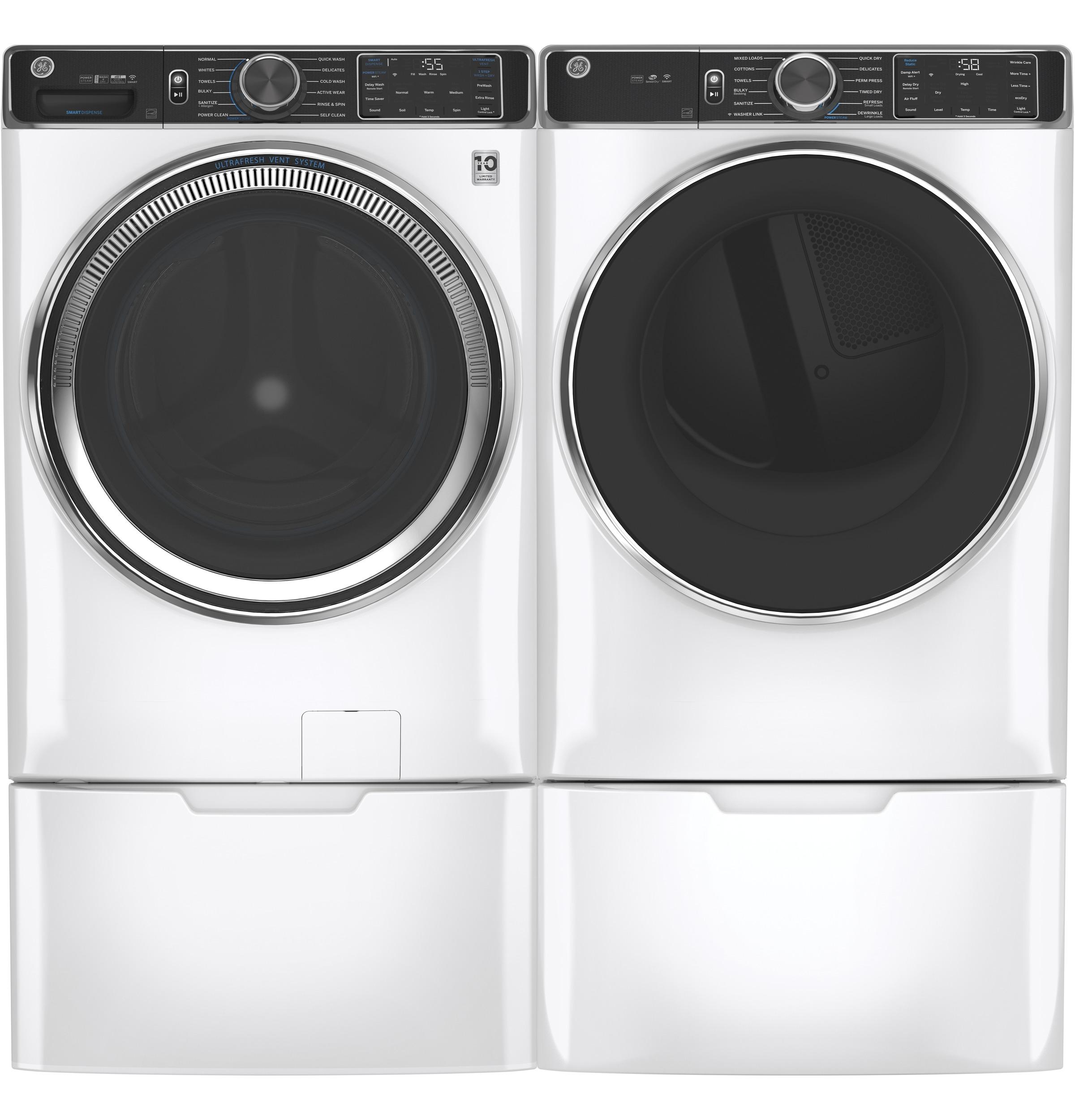 GE® ENERGY STAR® 5.0 cu. ft. Capacity Smart Front Load Steam Washer with SmartDispense™ UltraFresh Vent System with OdorBlock™ and Sanitize Allergen