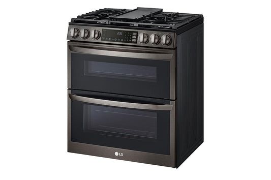 Lg LTGL6937D 6.9 cu. ft. Smart Gas Double Oven Slide-in Range with InstaView®, ProBake® Convection, Air Fry, and Air Sous Vide