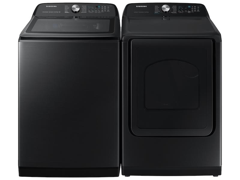 5.2 cu. ft. Large Capacity Smart Top Load Washer with Super Speed Wash in Brushed Black