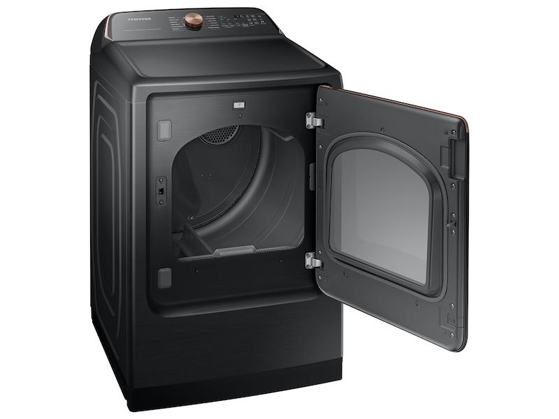 Samsung 7.4 cu. ft. Smart Gas Dryer with Steam Sanitize  in Brushed Black