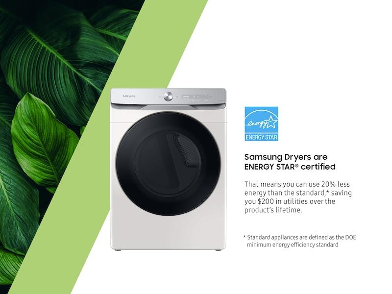 Samsung DVG50A8600E 7.5 cu. ft. Smart Dial Gas Dryer with Super Speed Dry in Ivory