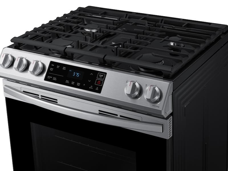 SAMSUNG 6.0 cu. ft. Smart Slide-in Gas Range in Stainless Steel