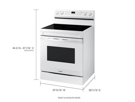 6.3 cu. ft. Smart Freestanding Electric Range with No-Preheat Air Fry & Convection in White