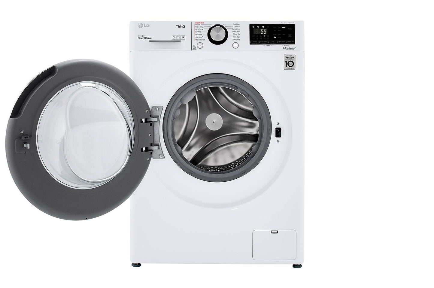 Lg WM3555HWA 2.4 cu. ft. Smart Wi-Fi Enabled Compact Front Load All-In-One Washer/Dryer Combo with Built-In Intelligence