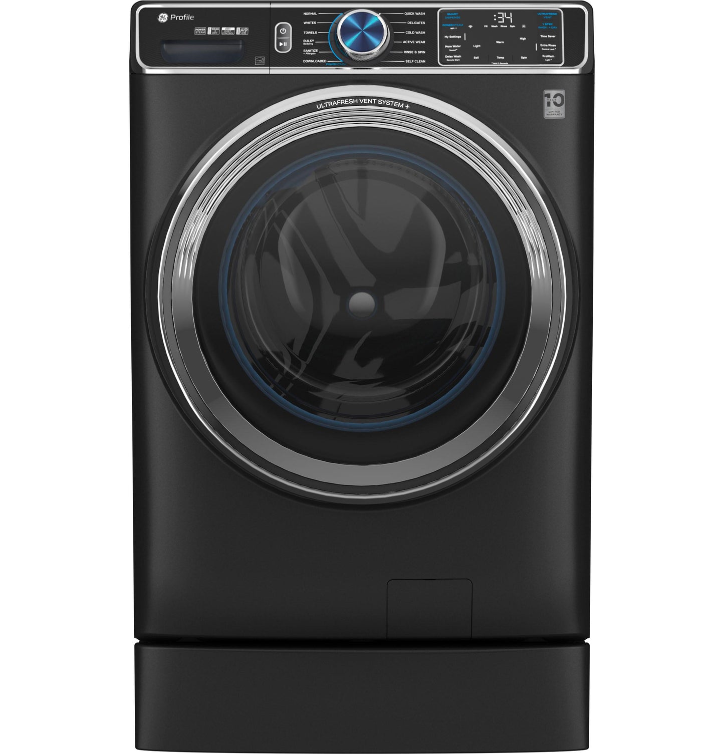 GE Profile™ 5.3 cu. ft. Capacity Smart Front Load ENERGY STAR® Steam Washer with Adaptive SmartDispense™ UltraFresh Vent System Plus™ with OdorBlock™