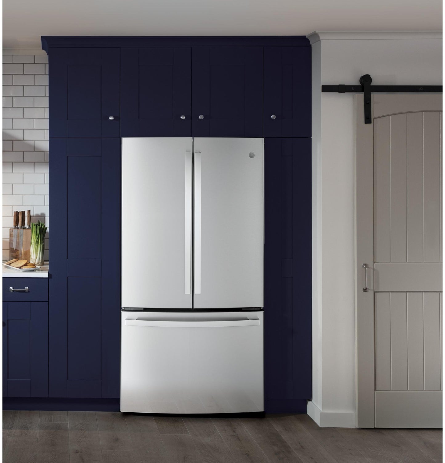 GWE23GYNFS GE® ENERGY STAR® 23.1 Cu. Ft. Counter-Depth Fingerprint Resistant French-Door Refrigerator