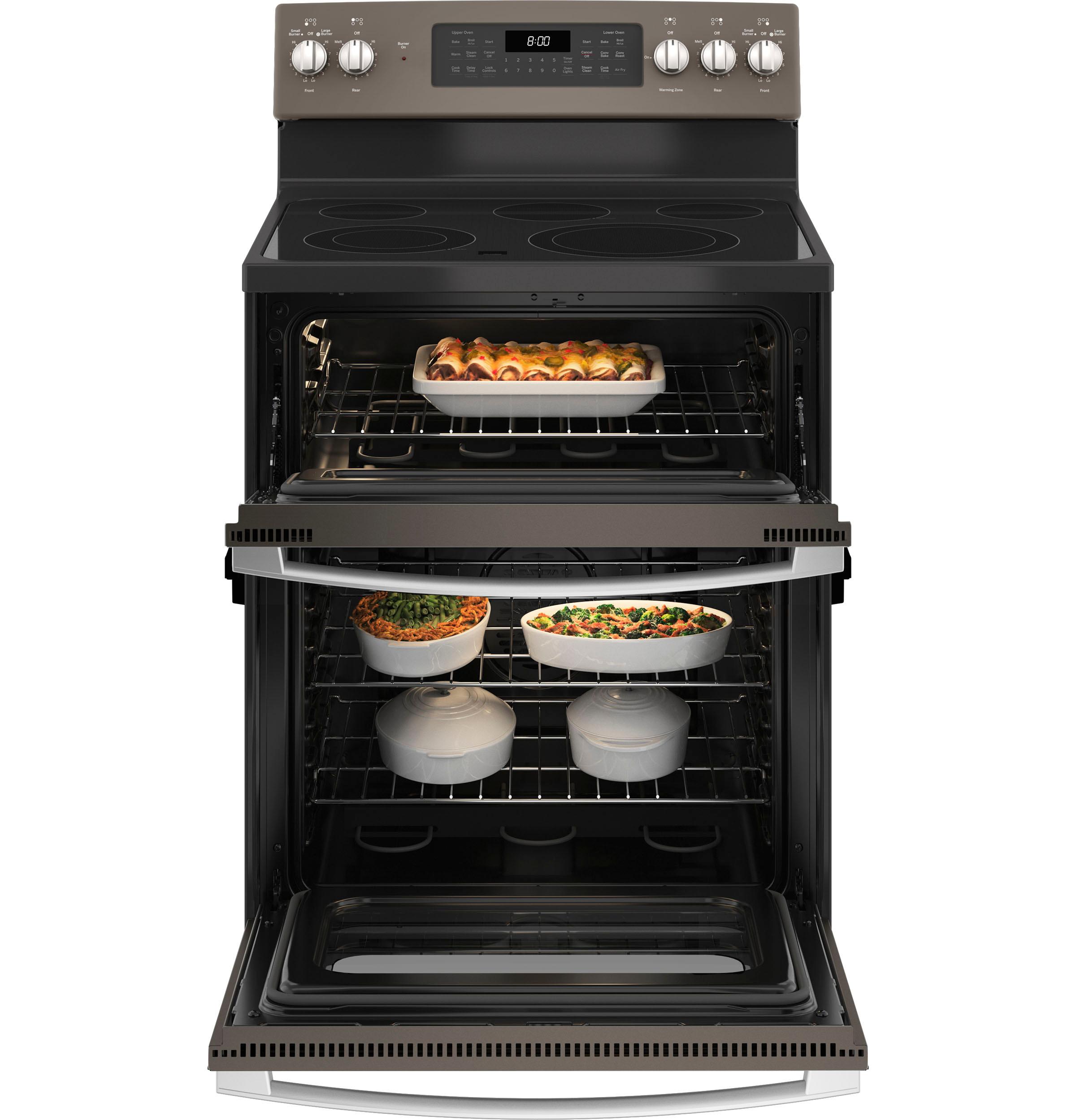 GE® 30" Free-Standing Electric Double Oven Convection Range