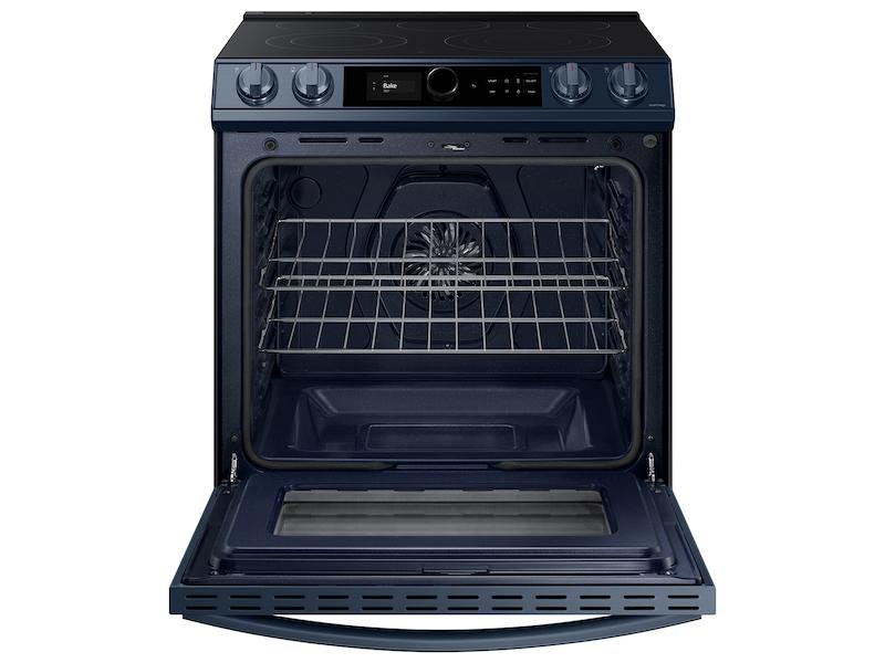 Bespoke Smart Slide-in Electric Range 6.3 cu. ft. with Smart Dial & Air Fry in Navy Steel