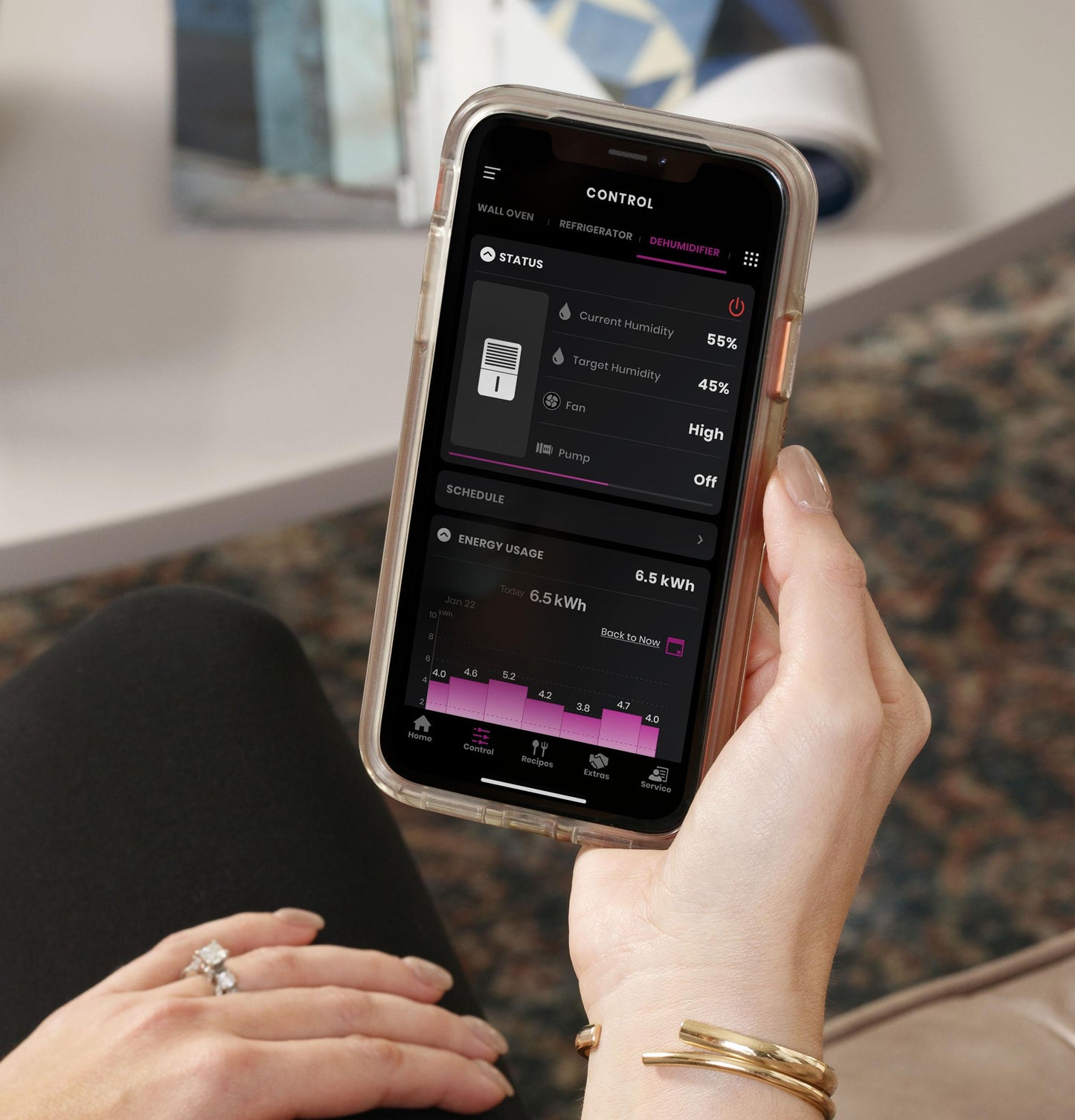 GE® ENERGY STAR® 50 Pint Smart Portable Dehumidifier with Smart Dry for Wet Spaces